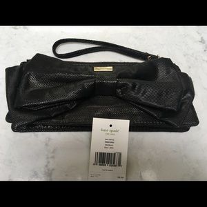 Kate Spade New Becca Bow wristlet clutch black